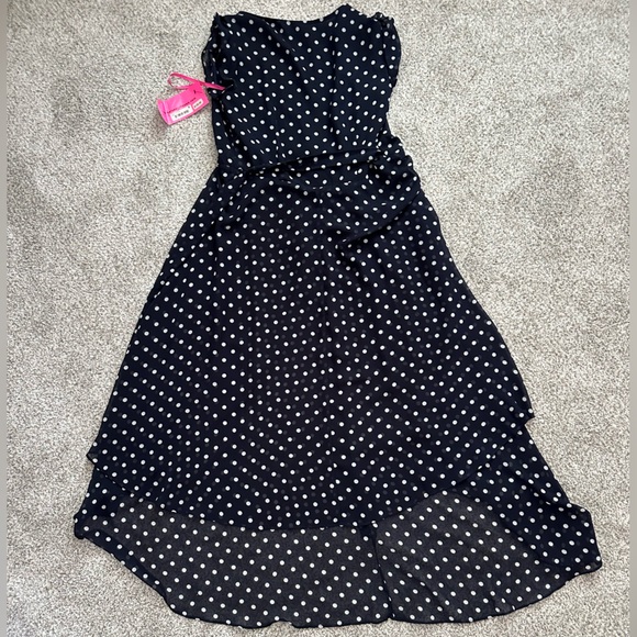 Vintage-Inspired Polka Dot Chiffon Midi Dress | Feminine Romantic Style | Sz 4 - Picture 13 of 14